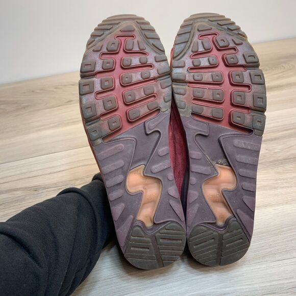 Nike Air Max 90 Ultra 2.0 Flyknit 875943-601 Men's Size 13 EU 47.5 Red Shoes - Picture 8 of 10